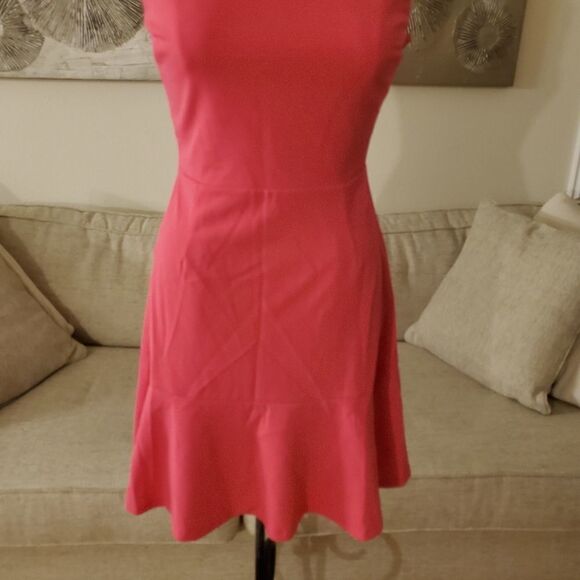 Love Ady Ruffle-Hem Fit & Flare Dress size Medium in Pink - NEW - Picture 4 of 11
